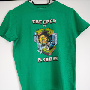 Parkourové tričko Jakub Pančík minecraft creeper vs parkour